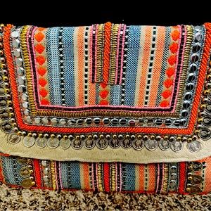 Boho Clutch/ Cross-body bag - handmade